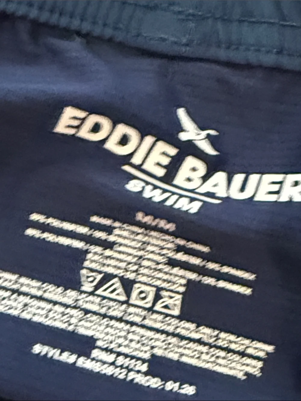 Eddie Bauer Two-Tone Navy and Light Blue Swim Shorts
